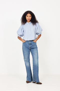 Etta Striped Shirt - Light Blue