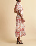 Organza Midi Dress - Pink Blossom