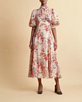 Organza Midi Dress - Pink Blossom