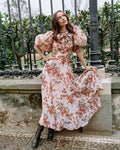 Organza Midi Dress - Pink Blossom