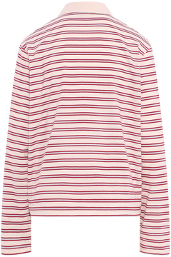 Isabelle Stripe Polo Jumper - Red