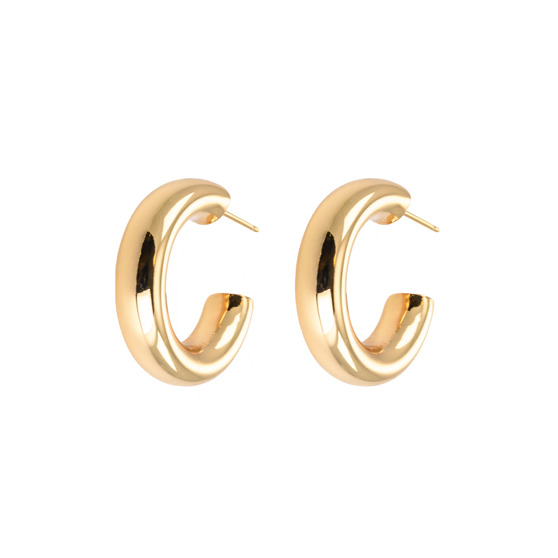 Medium Chunky Hoops - Guld