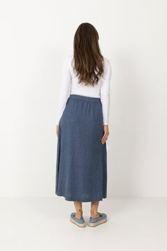Pennie Ginia HW Skirt - V Indigo Mel