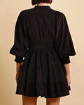Baby Cord Belt Dress - Black