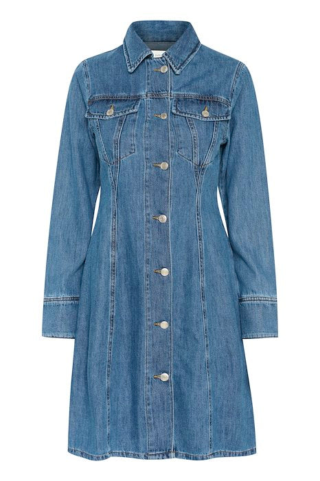 SophinaIW Short Dress - Washed Denim