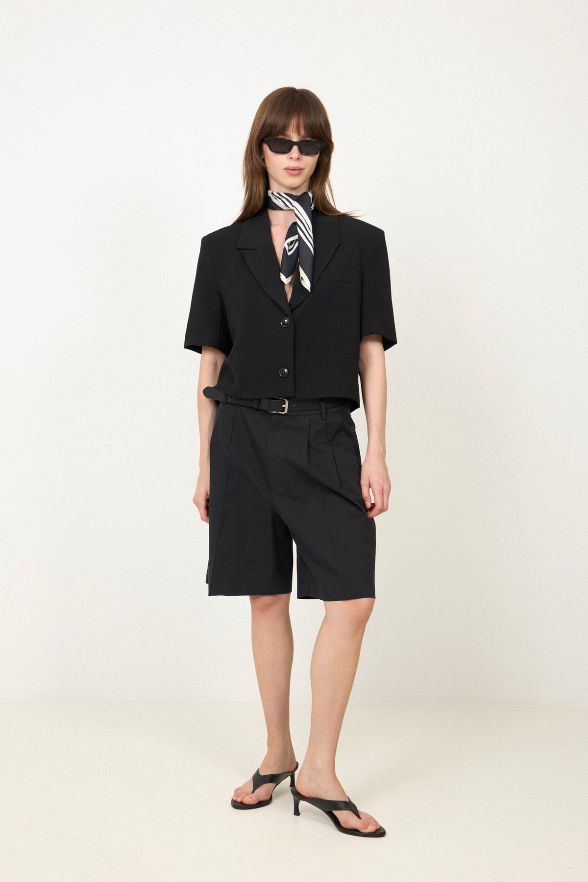 N-Leanne Crop Blazer - Svart