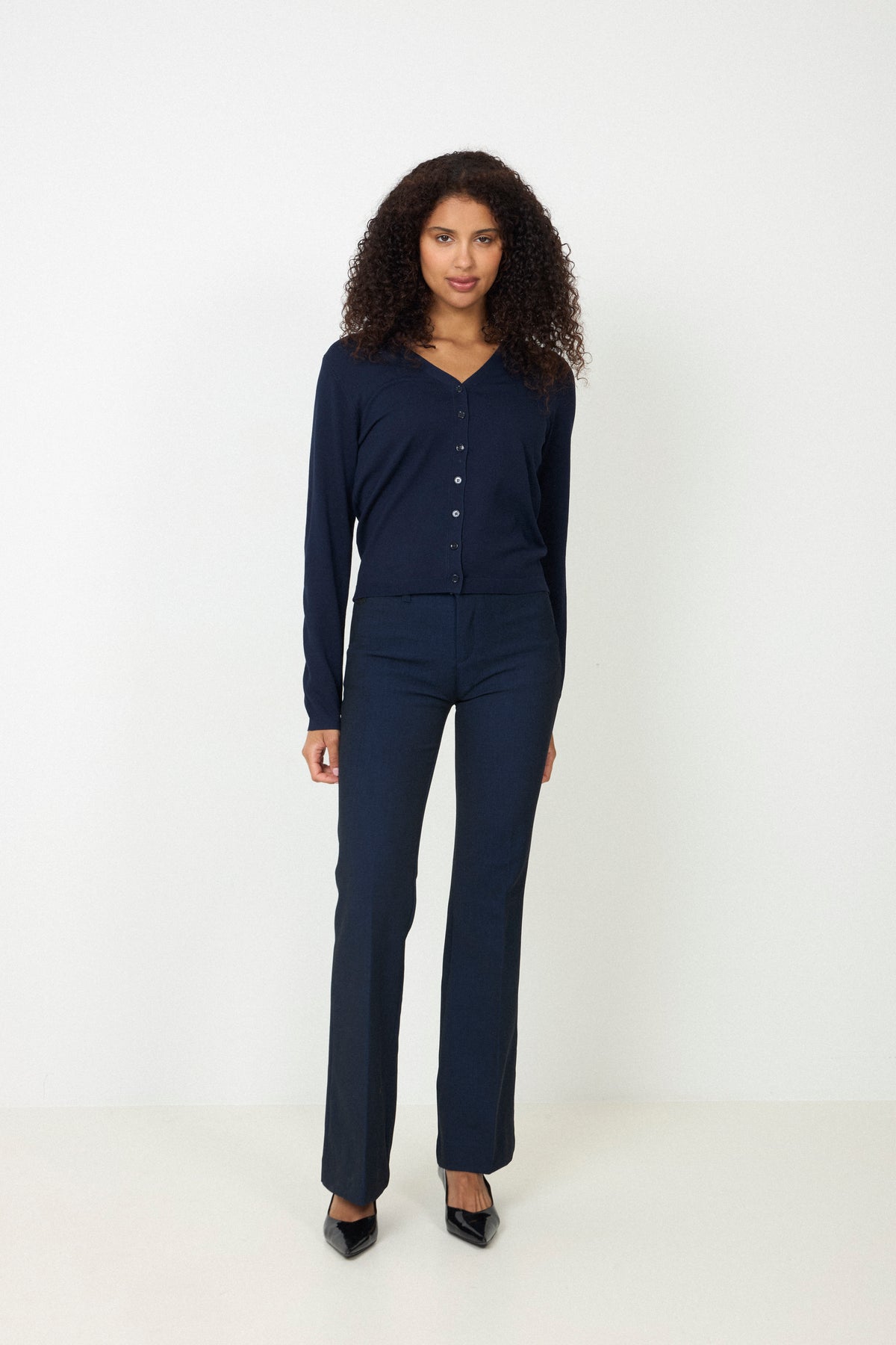 N-Marg Stickad Kofta - Navy