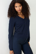 N-Marg Stickad Kofta - Navy