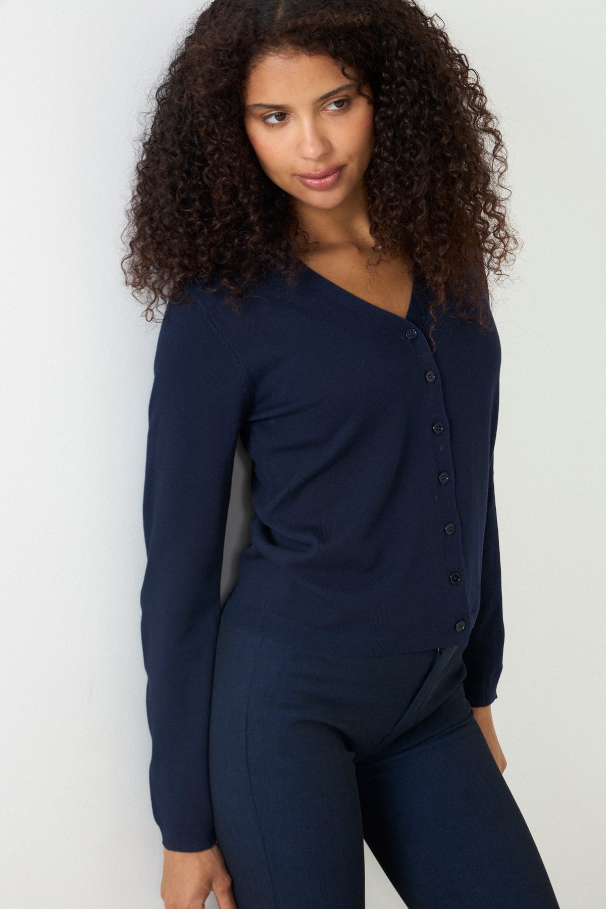 N-Marg Stickad Kofta - Navy