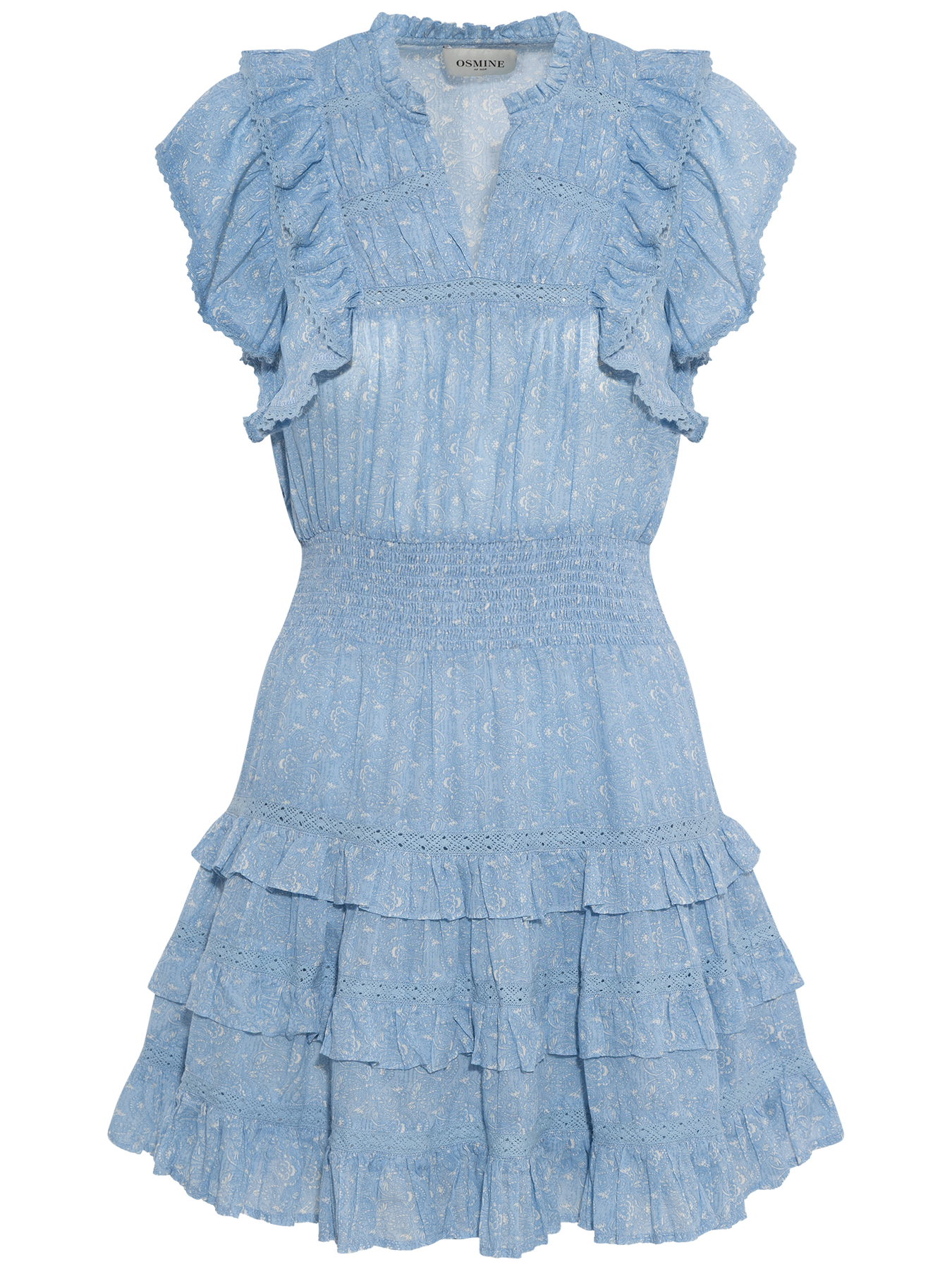 Fryd Paisley Dress - Light Blue