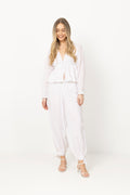 Ellen Cotton Voile Blus - Vit