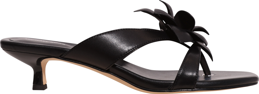 Jacie Kitten Sandal - Black