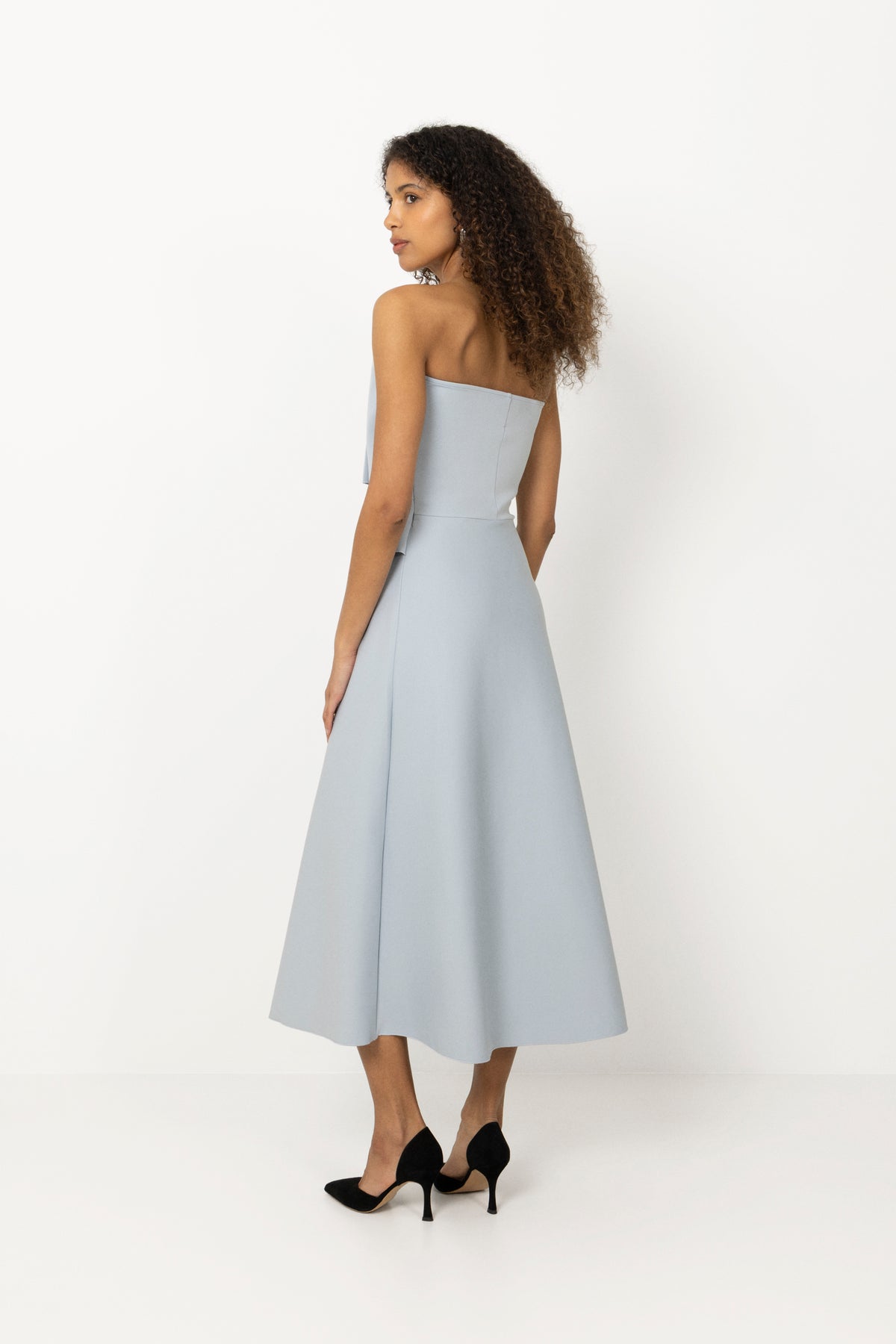 Sculpted Tube Dress - Duvblå
