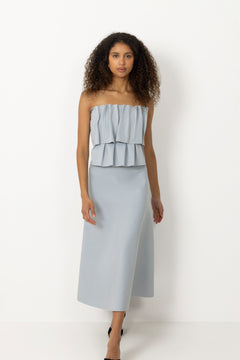 Sculpted Tube Dress - Dove Blue