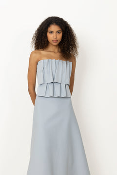 Sculpted Tube Dress - Dove Blue