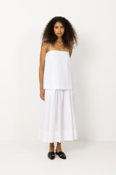Cotton Strap Dress - White