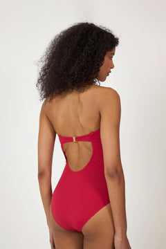 Niovi Solid Swimsuit - Lipstick Red