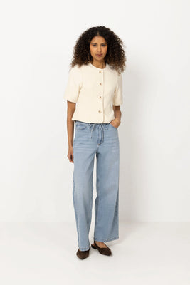 Isolde Solid Pants - Bleach Blue Wash