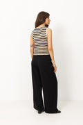 Vester Stripe Top - Navy Summer Sand