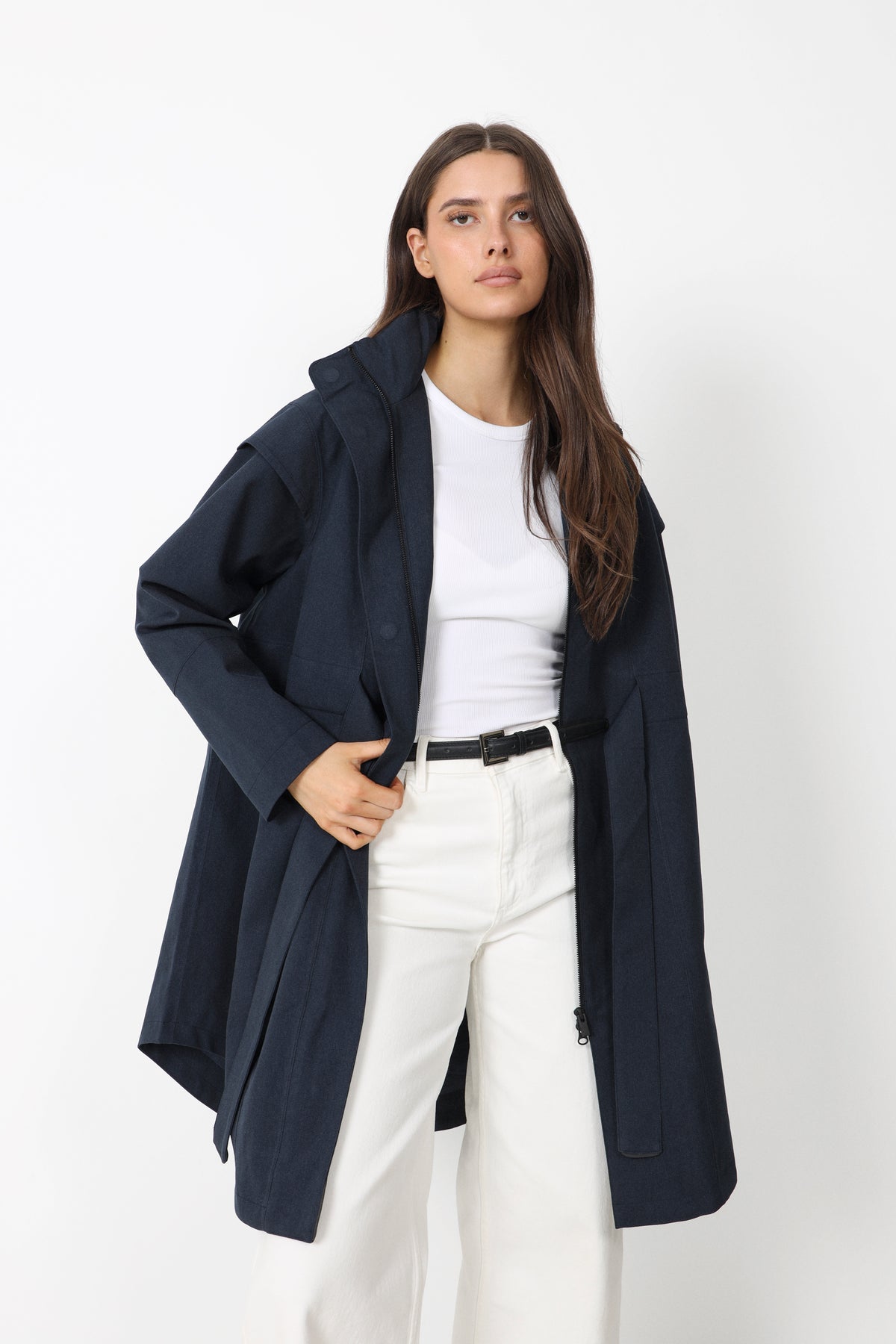 Monsun Coat - Dark Navy