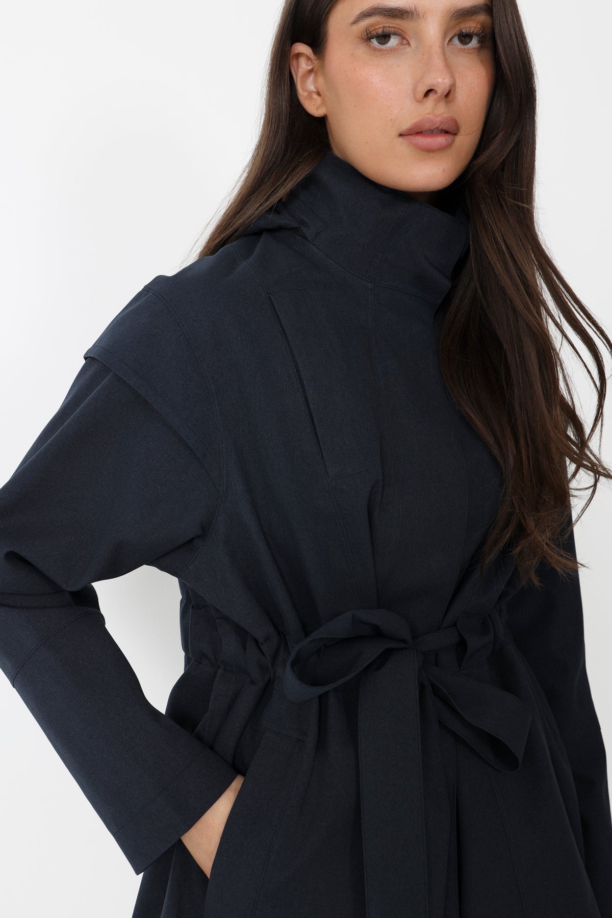 Monsun Coat - Dark Navy