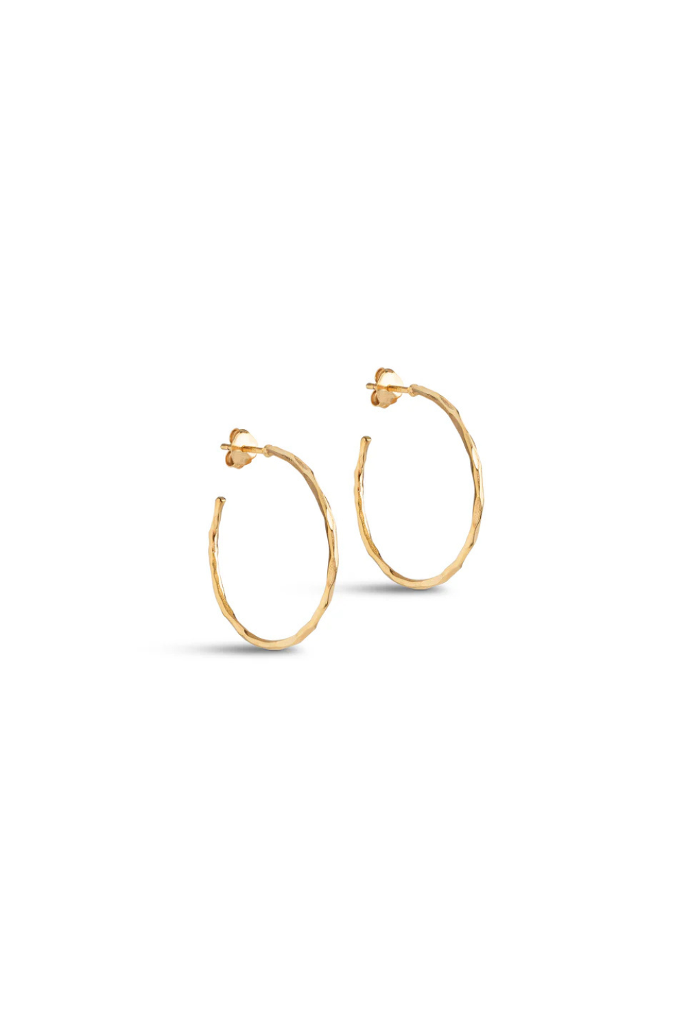 Organic Arena Medium Hoops - 925S/Gp/M Gold