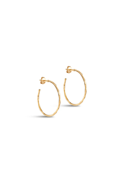 Organic Arena Medium Hoops - 925S/Gp/M Gold