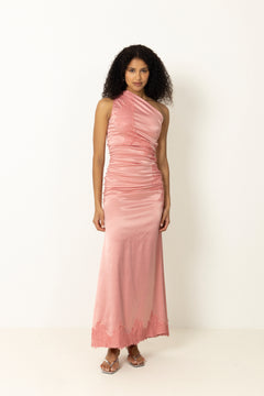 Andreaic Maxi Dress - Pink Lace