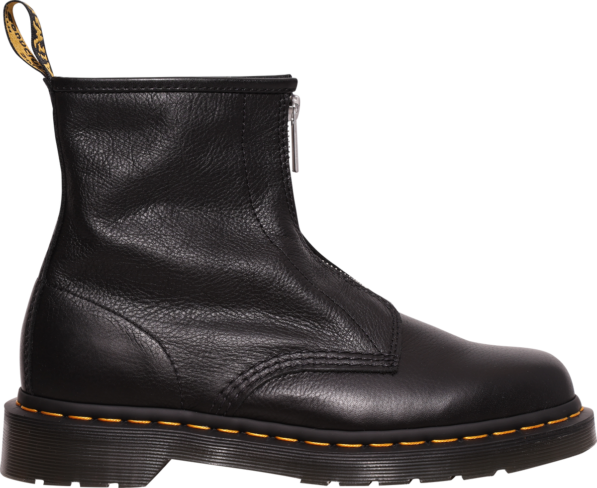 1460 Soft Leather Zip Up Boots - Black Virginia