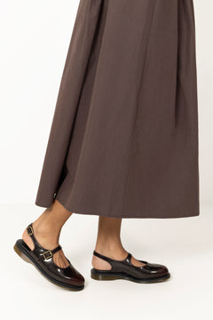 Madaline Mary Jane Rub Off Leather Sling Back Shoes - Cherry Red Arcadia