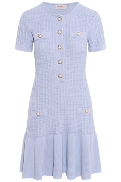 Gerdalil Cotton Knit Dress - Light Blue