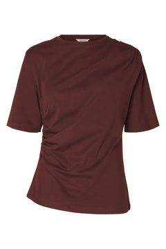 Woline Light Twist Tee - Cherry Mahogany