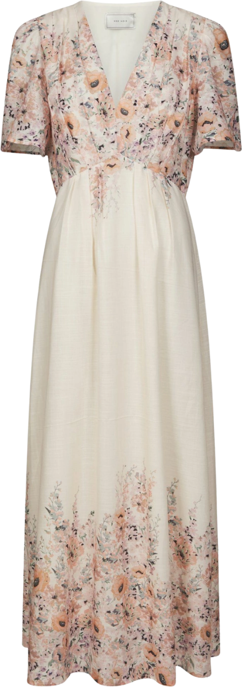 Serna Flower Print Dress - Burned Powder