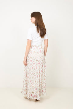Fippo Spring Flower Skirt - Off White