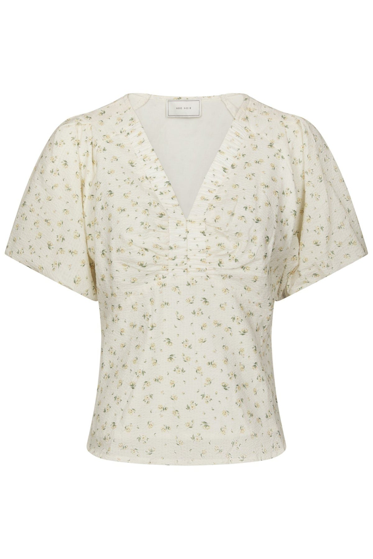 Irina Small Rose Flower Blouse - Ljusgul