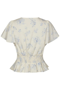 Jasmin Delicate Flower Blouse - Creme