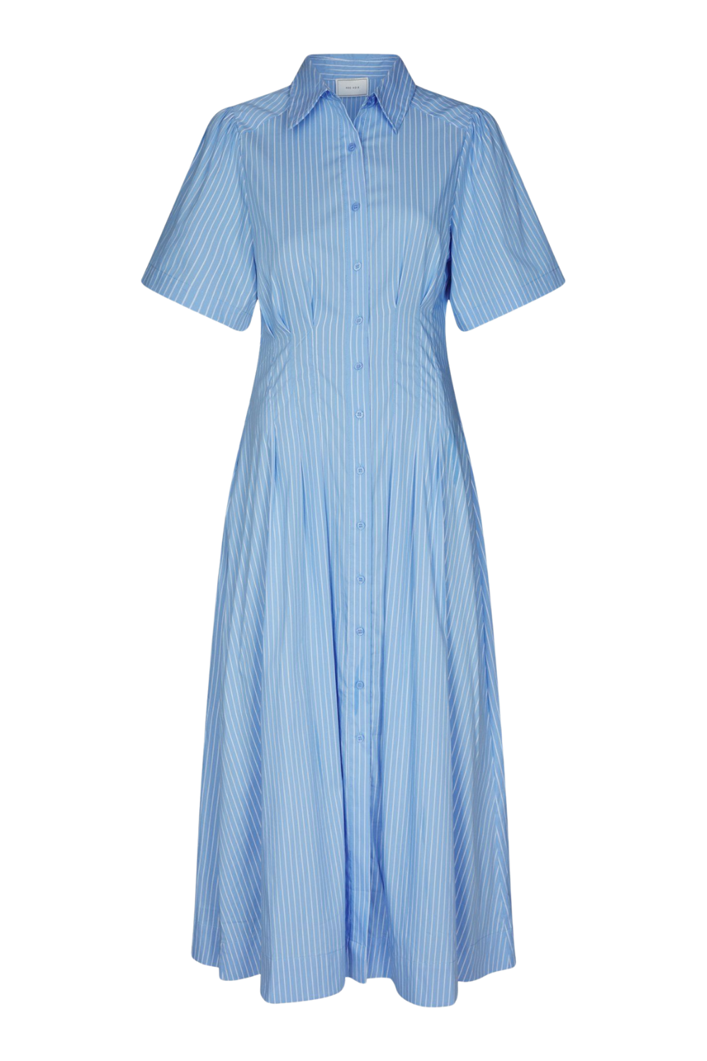 Baia Stripe Poplin Dress - Light Blue