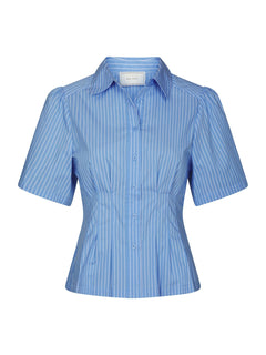 Balara Stripe Poplin Shirt - Light Blue
