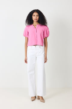 Moisa Linen Blouse - Pink