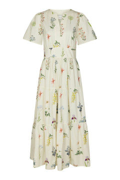 Gardena Flower Rank Dress - Off White