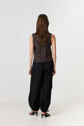 Polly Dot Topp - Dark Brown