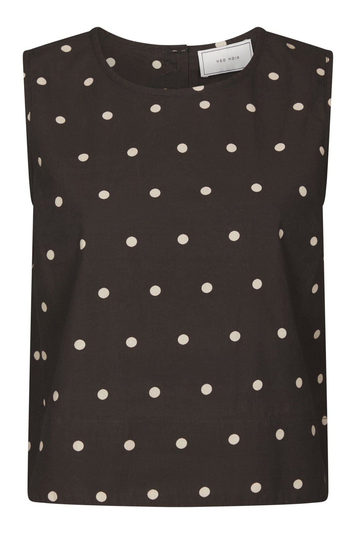 Polly Dot Topp - Dark Brown