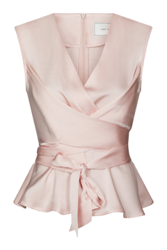 Risetta Heavy Sateen Top - Light Pink