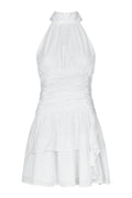 Amaris Dobby Dress - Vit