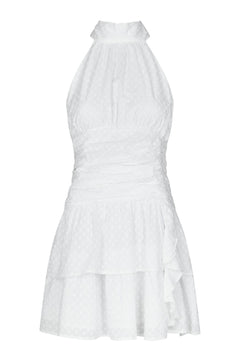 Amaris Dobby Dress - White