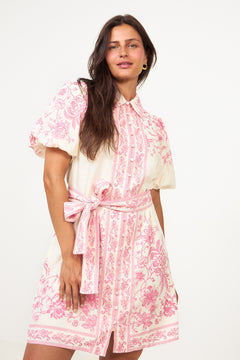 Yascoralina 2/4 Shirt Dress - Pristine Coralina Print