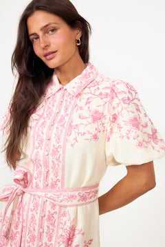 Yascoralina 2/4 Shirt Dress - Pristine Coralina Print