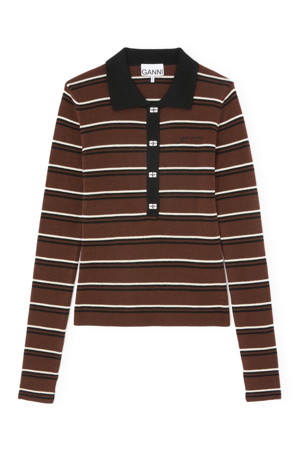 Mini Ribbed Merino Polo - Multicolour