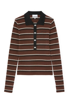 Mini Ribbed Merino Polo - Multicolour