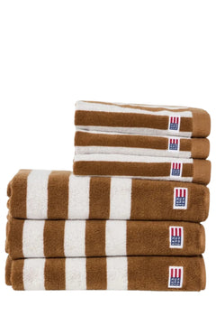 Striped Terry Towel 50X70 - Fudge/Snow White